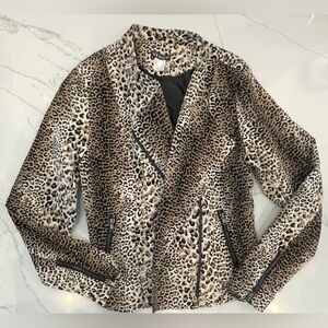 VENUS Animal Print Moto Style Jacket